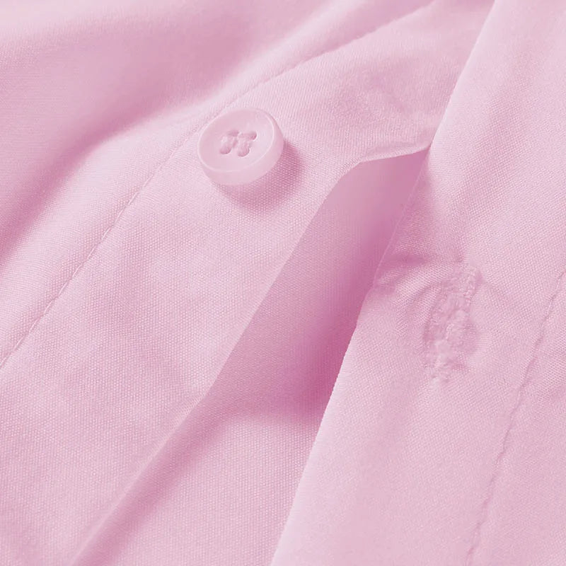 New Men's Business Casual Solid Color Short Sleeved Shirt for Summer Fashion No Ironing Comfortable and Versatile Top - Buy online at  Vibe In Cart.