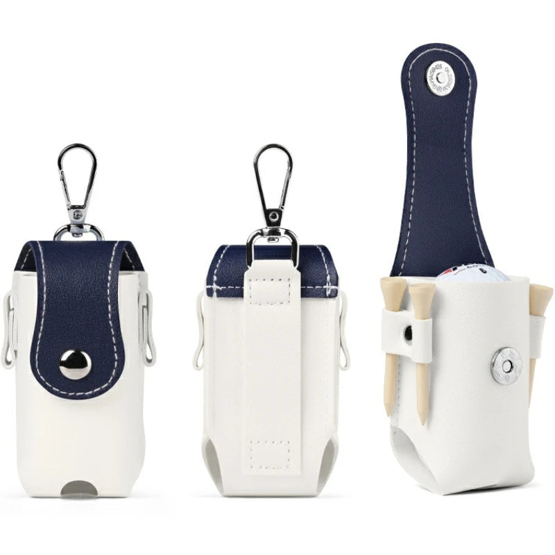 PU Golf Waist Bag Clip with Magnetic Buckle and Ball Storage