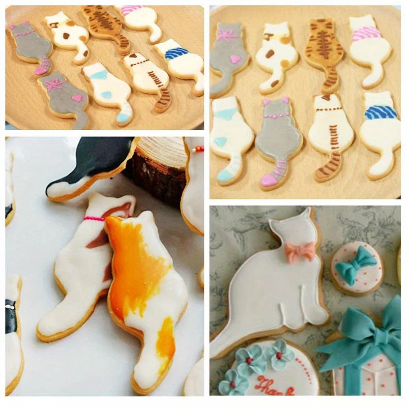 5Pcs/Set Animal Cat Cookie Cutter Mold Diy Biscuit Mold Cookie Stamp Cutters Bakeware Baking Tools Cutters for Sugar Mass - Buy online at  Vibe In Cart.