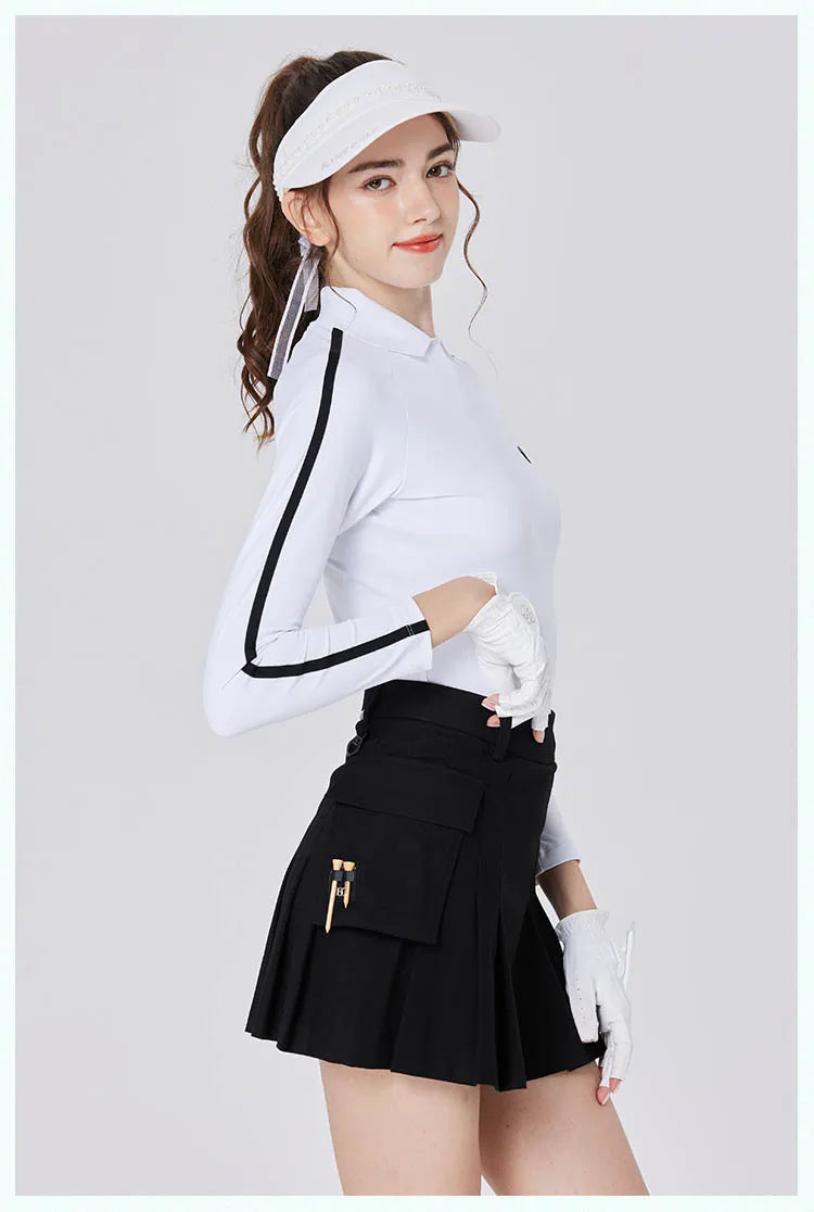 Blktee New Golf Skirt Women's Elastic Waist Sports Skirts Ladies Pleated Pockets Short Skort High Waist Tennis Golf Culottes - Buy online at  Vibe In Cart.