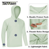 TACVASEN Sun Protection T-Shirts Mens Long Sleeve Hoodie Casual UV-Proof T-Shirts Breathable Lightweight Quick Dry T shirts Male - Buy online at  Vibe In Cart.