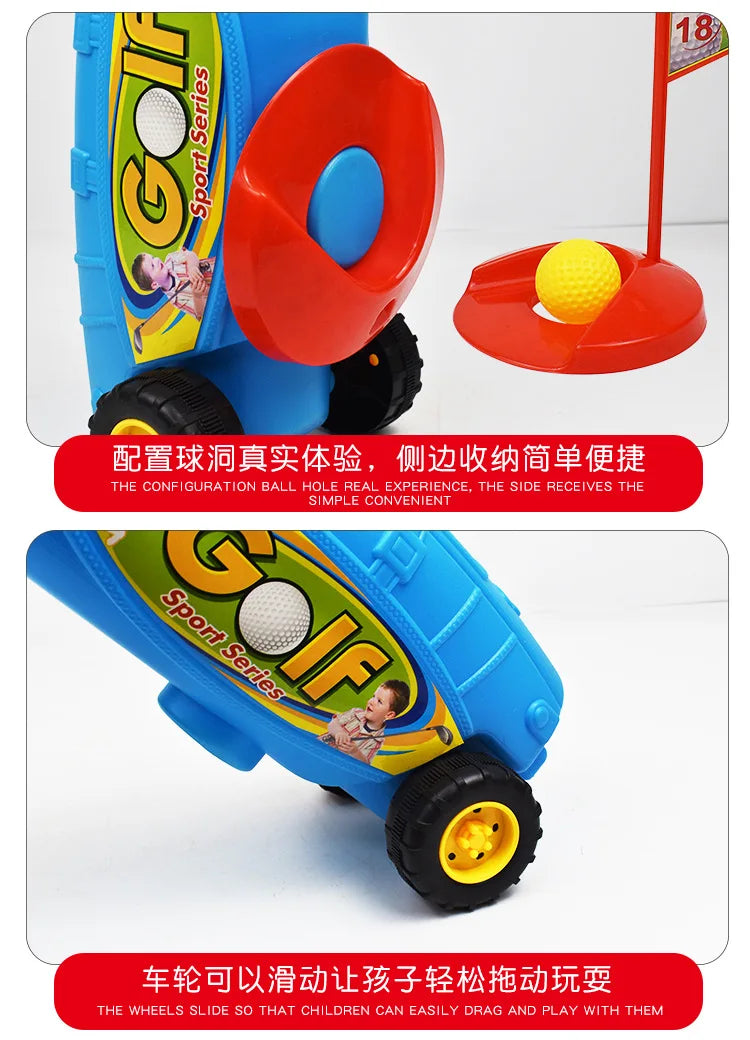 Children's Plastic Toy Golf Set for Indoor and Outdoor Play