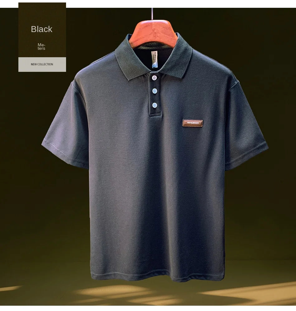 Summer Short sleeved Polo Shirt for Men 2025 New Large Simple T-shirt Top Versatile Casual Men's Clothing - Buy online at  Vibe In Cart.