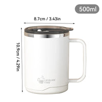 500ml Double-layer Mug 304 Stainless Steel Insulated Coffee Cup With Handle Portable Sealed Water Cup Drinkware For Student Kid - Buy online at  Vibe In Cart.