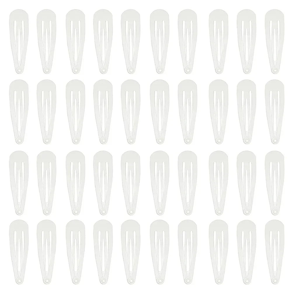 40pcs Solid Color Multicolored Metal Snap Hair Clips 2 Inch Barrettes for Women Accessories - Buy online at  Vibe In Cart.