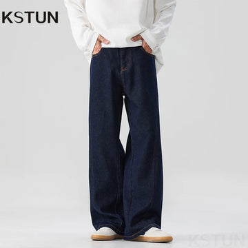 KSTUN 2025 Fall/Winter Baggy Jeans Men Wide Leg Pants Loose Boot Cut Jeans Classic Denim Blue Men's Trousers Hiphop Streetwear - Buy online at  Vibe In Cart.