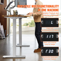 SucceBuy Standing Desk Frame  Electric Stand Up Computer Desk Legs Ergonomic DIY Workstation Base for Home Office Black white - Buy online at  Vibe In Cart.