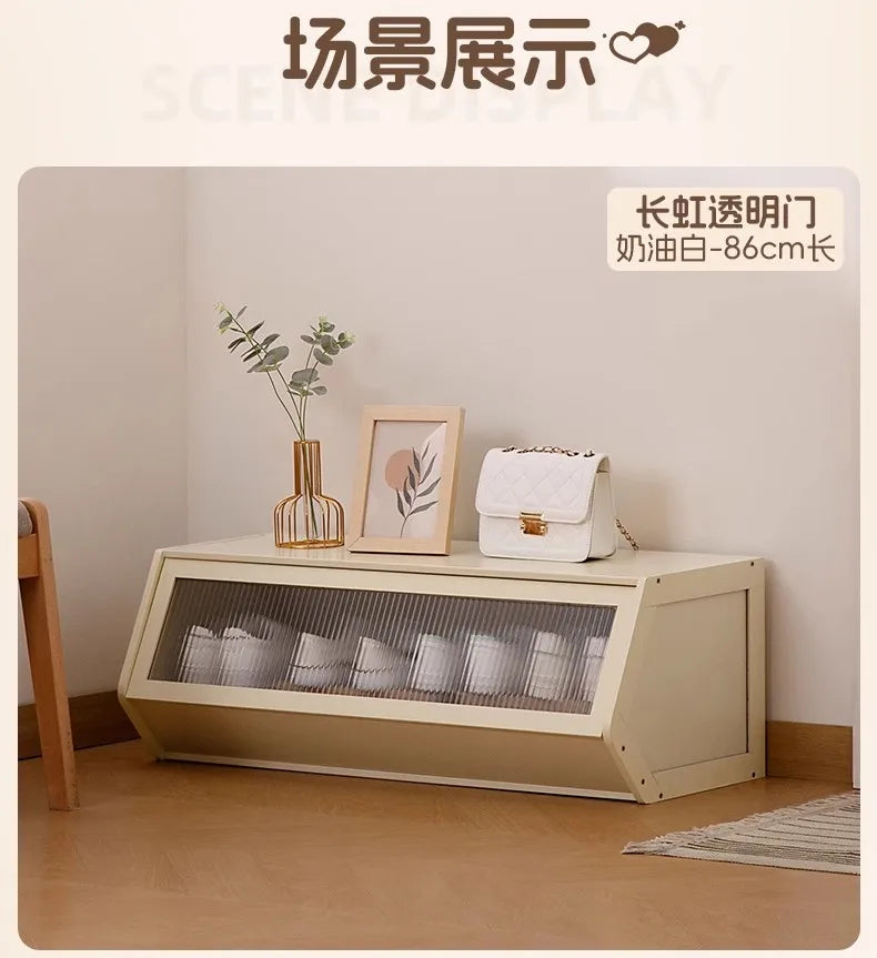 Multi-Layer Shoe Cabinet with Door for Dust-Proof Storage