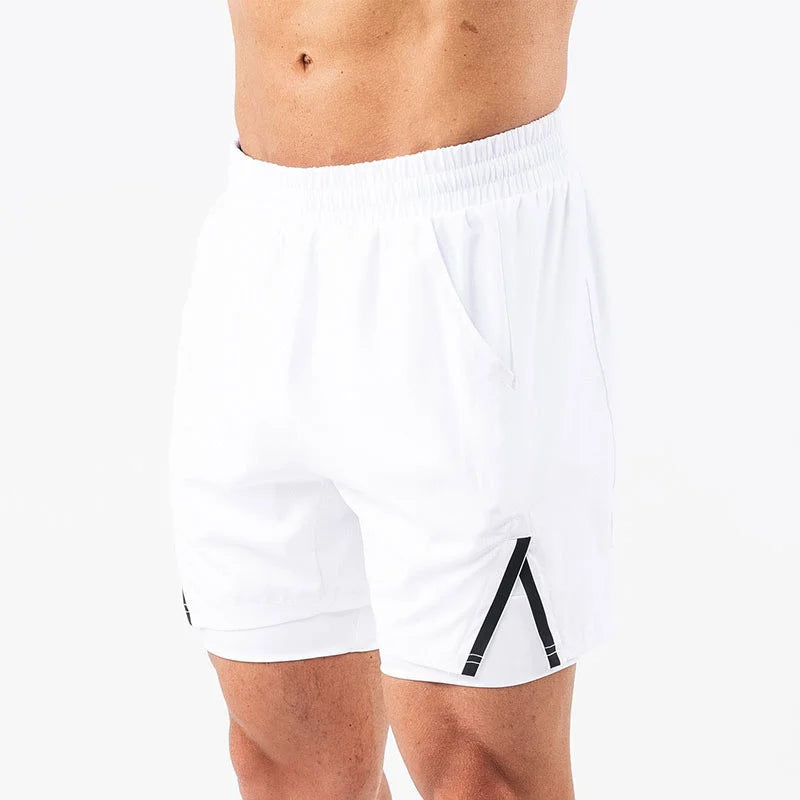 men's Fitness double-deck training Sports Shorts Summer 2 in 1 Quick Dry Gym Beach Pants Running Shorts Outdoor men Sweatpants - Buy online at  Vibe In Cart.
