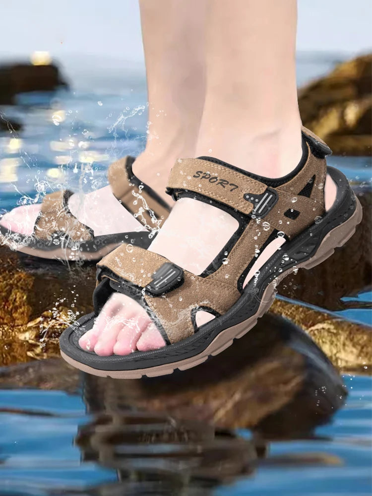 Summer Men' Sandals Breathable Outdoor Men's Casual Sandalies Shoes Fashion Beach Slippers Size 40-46 - Buy online at  Vibe In Cart.