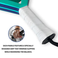 IANONI Padel Racket Carbon Fiber Surface with EVA Memory Flex Foam Core Padel Tennis Racquets Lightweight - Buy online at  Vibe In Cart.