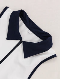 Sean Tsing® Sport Golf Tennis Dresses with Shorts Women Sleeveless Turn Down Collar Dress Badminton Workout Two Pieces Suits