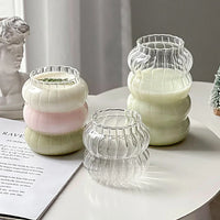 Glass Drinkware Cold Coffee Cups Latte Coffee Glass Iced Water Bottle Aesthetic Cup Wine Cocktail Glass Cups - Buy online at  Vibe In Cart.