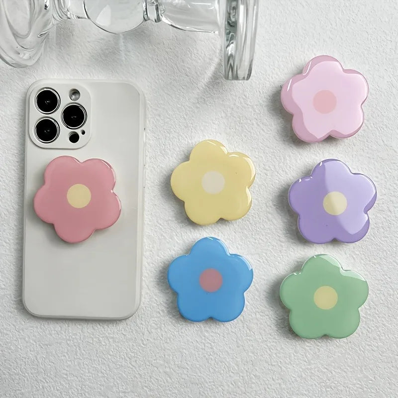 Folding Expandable Clear Flower Mobile Phone Finger Ring Grip Holder