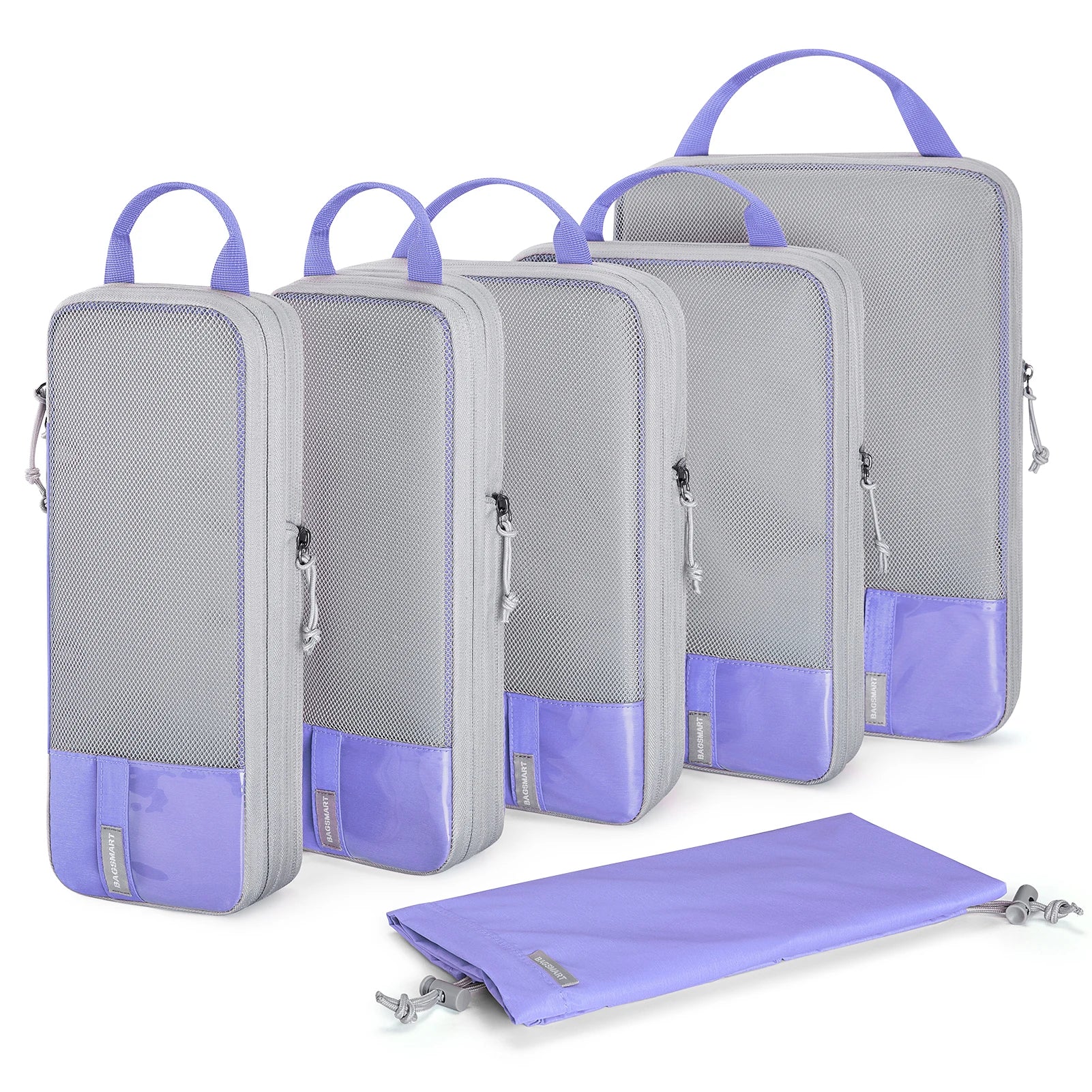 Polyester Packing Cubes Set of 6 for Travel Compression Storage