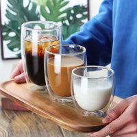 5 Sizes Double Wall Insulated Glass Cup Clear Espresso Coffee Mugs Handmade Beer Mug Tea Milk glass Whiskey Glass Cups Drinkware - Buy online at  Vibe In Cart.