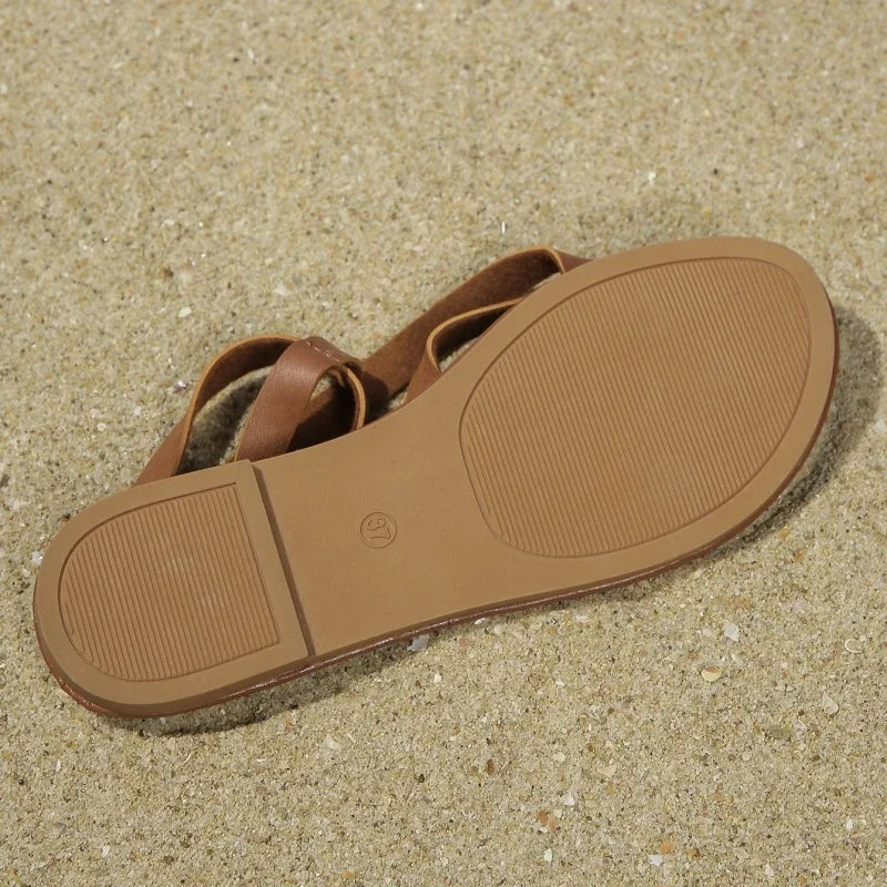 Women's casual flat sandals with clip on design Popular brown Color comfortable shoes for daily wear - Buy online at  Vibe In Cart.