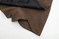 HXAO Women's Skort High Waist Brown Skirt Pants Stylish Summer Pink Black Mini Skirt Shorts Asymmetric Casual Off White Skort - Buy online at  Vibe In Cart.