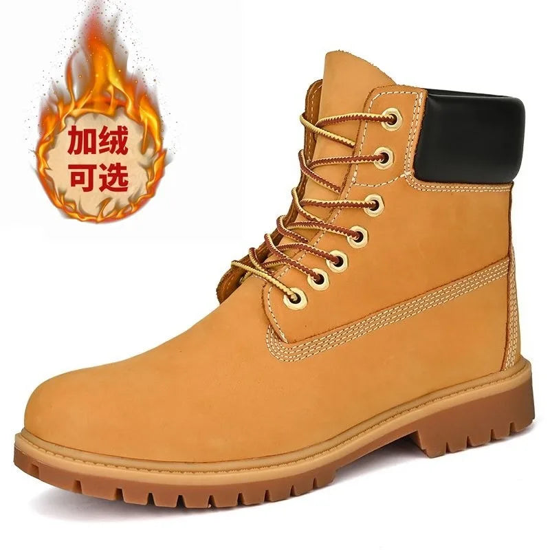 Mens Walking Shoes Fashion Outdoor Sports Leisure High Top BootsBoots Men High Top Boots High Quality Women Leather Shoes - Buy online at  Vibe In Cart.