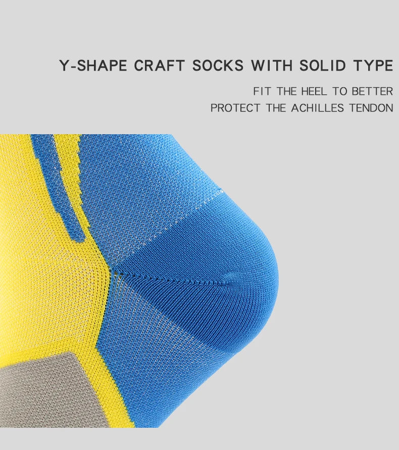 Men's Compression Crew Sports Socks with Nylon Blend