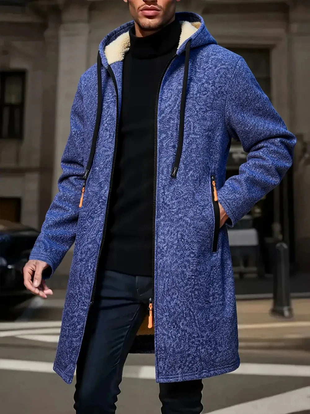 Winter Men's Thickened Hoodies Jacket Outdoor Warm Zipper Long Sleeve Sweatshirts Cardigan Streetwear Solid Color Tops Overcoat - Buy online at  Vibe In Cart.