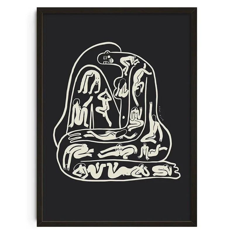 Classical Abstract Canvas Wall Art Print, Unframed, Vertical