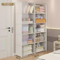 6/5 Layers Dustproof Wardrobe High Capacity Partition Bookshelf Bedroom Open Simple Assembly Storage Cabinet Bedroom Furniture - Buy online at  Vibe In Cart.