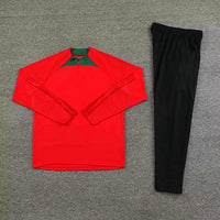 Long Sleeve Polyester Football Tracksuit Set for Men with Jacket and Pants