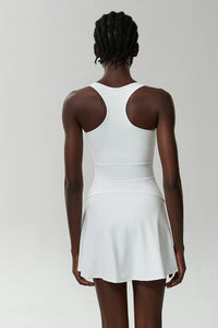 Women's One-Piece Tennis Dress Solid Color Breathable Quick Dry