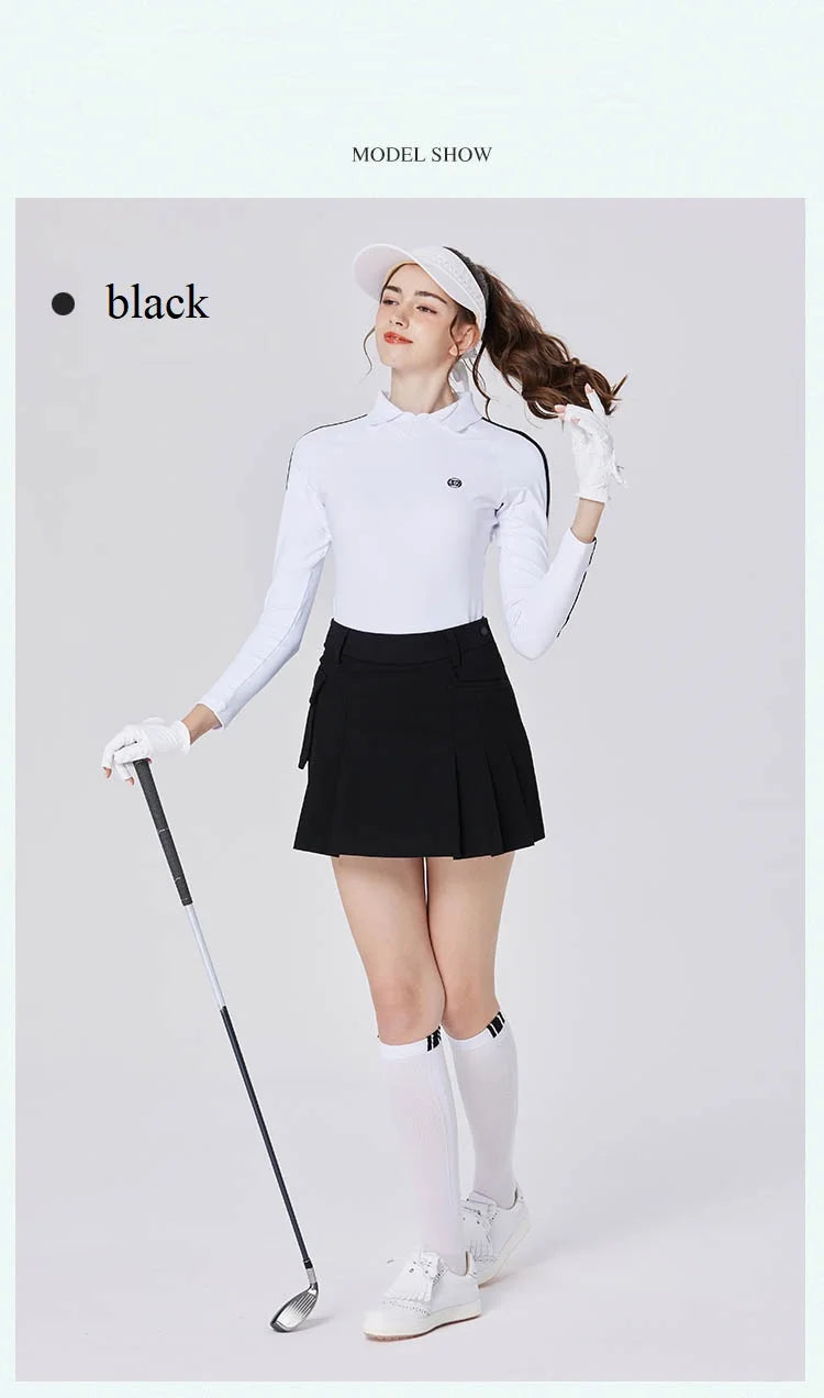 Blktee New Golf Skirt Women's Elastic Waist Sports Skirts Ladies Pleated Pockets Short Skort High Waist Tennis Golf Culottes - Buy online at  Vibe In Cart.