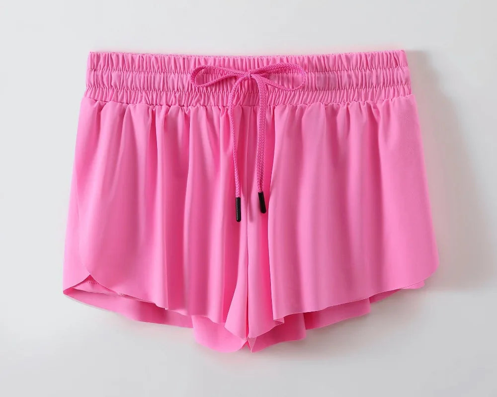 2 in 1 Jogger Flowy Athletic Shorts for Women Gym Yoga Workout Running Tennis Skirt Comfy Skort Lounge Cute Clothes Casual Wear