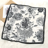 Square Satin Silk Scarf for Women, Casual All Seasons
