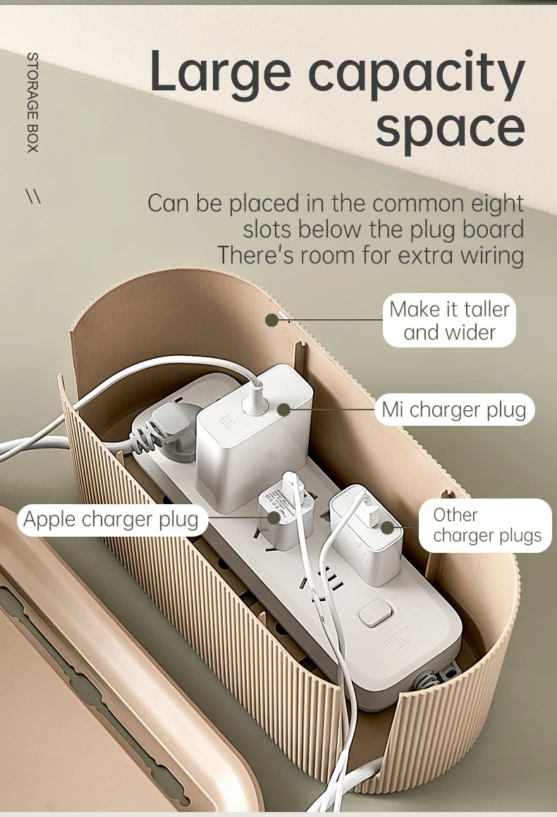 Rectangle Wire and Cable Storage Organizer Box for Earphone and Electric Wires