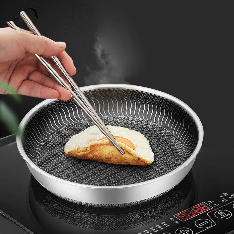 Reusable Frying Pan Nonstick Wok Pan Steak Cooking Pot Skillet Saucepan Induction Single Sided Honeycomb Skillet Cookware - Buy online at  Vibe In Cart.