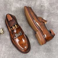 Leather Men Formal Shoes Luxury Brand 2025 Men's Loafers Dress Moccasins Breathable Slip on Brown Driving Shoes Plus Size 37-45 - Buy online at  Vibe In Cart.