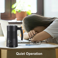 Electric Milk Frother Automatic Rotary Foamer for Coffee Cappuccino Latte 4 in 1 Hot and Cold Foam Maker Milk Frother Foamer - Buy online at  Vibe In Cart.