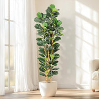 5/6/7 FT Artificial Fiddle Leaf Fig Tree with Pot Faux Trees with Artificial Plants Fiddle Leaves Greenery Fake Tree for Home - Buy online at  Vibe In Cart.