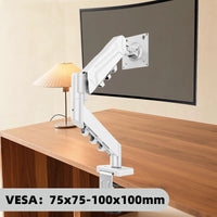 Adjustable Gas Spring Single Monitor Arm for 13-32 Inch Screens with Clamp Stand