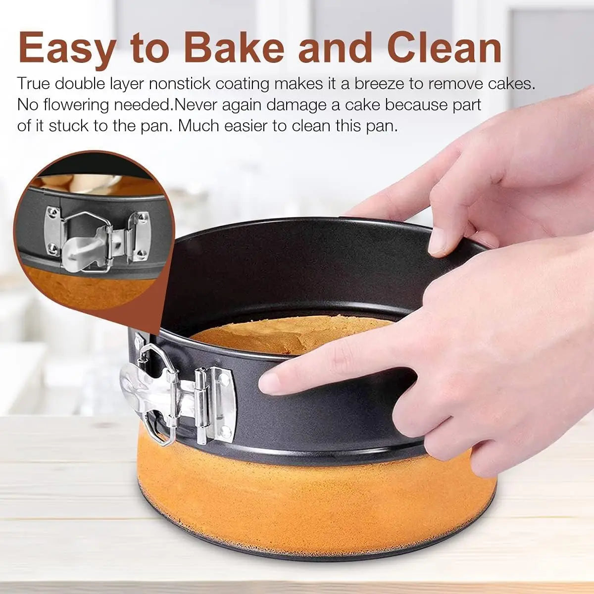 Round Cake Mould Removable Bottom Leakproof Round Cake Pan Bakeware Non-Stick Metal Bake Mould Kitchen Accessories Baking Tools - Buy online at  Vibe In Cart.