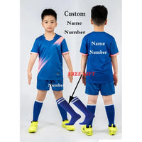 Boys Football Jersey tracksuit Child Soccer Sports Uniforms Kids Play Ball Sportswear Kits vest children's football suit Socks 1 - Buy online at  Vibe In Cart.