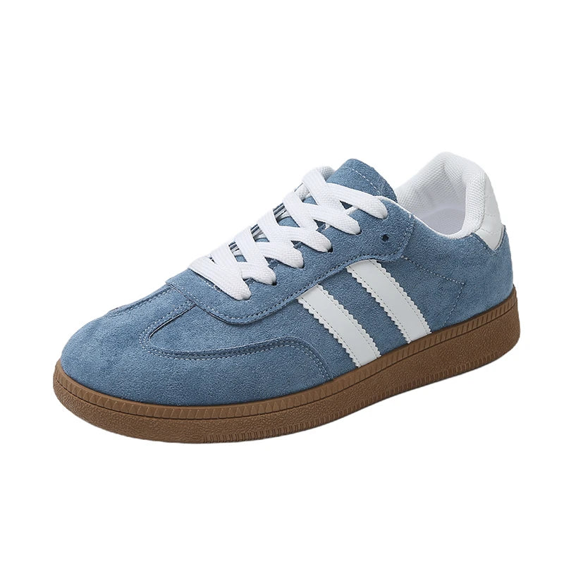 Women's Low Heel Lace-Up Tennis Sneakers in Mixed Colors