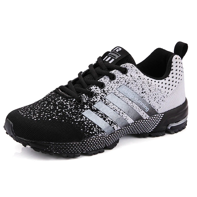 Men's Plus-Size Lace-Up Casual Sports Shoes for Walking and Running
