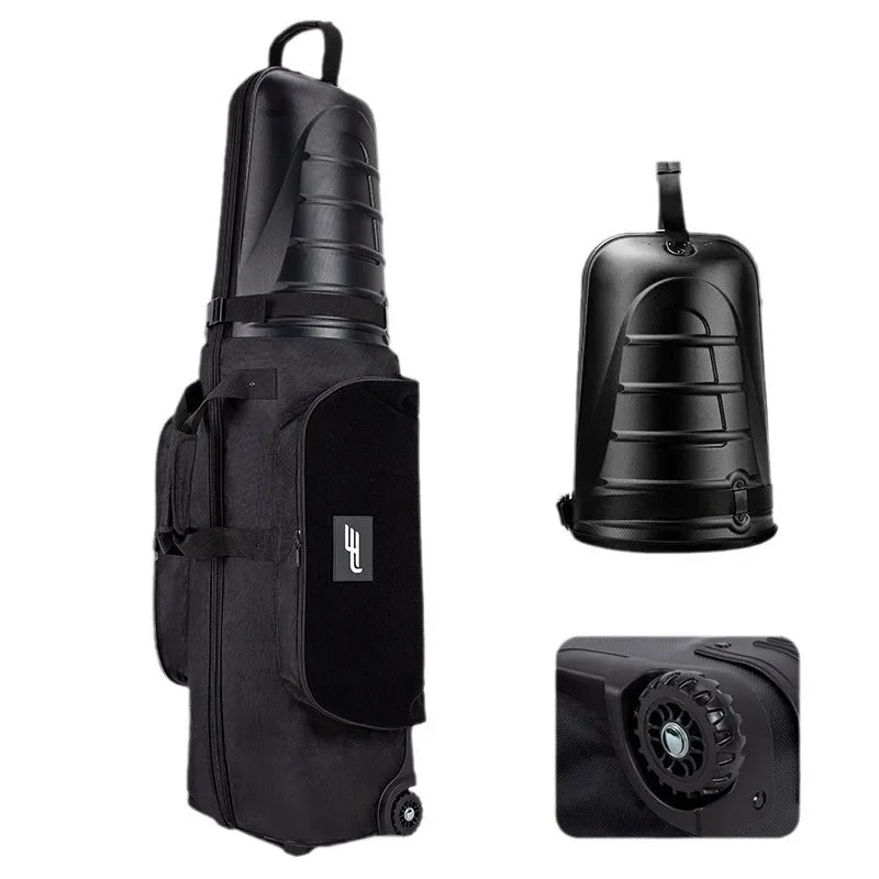 Nylon Hard Shell Golf Travel Bag With Wheels For Unisex Aircraft Use