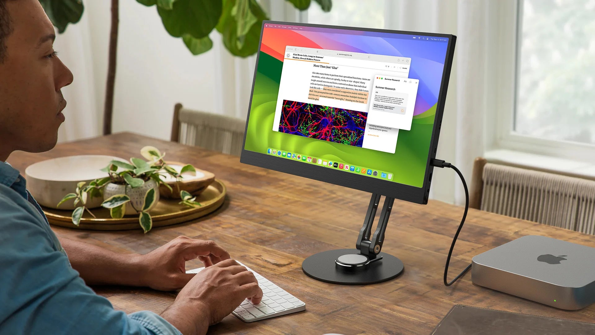 Adjustable VESA Mount Monitor Stand for 12-22 Inch Screens with 360 Degree Rotation