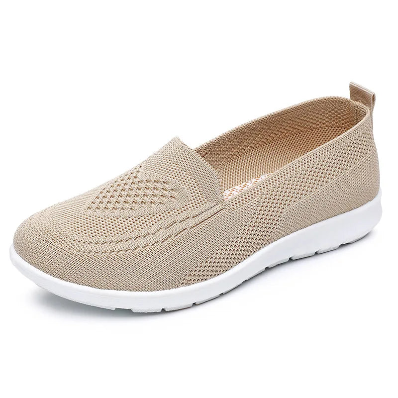 Women's Casual Slip-On Loafer Flats with Breathable Mesh and Hollow Design