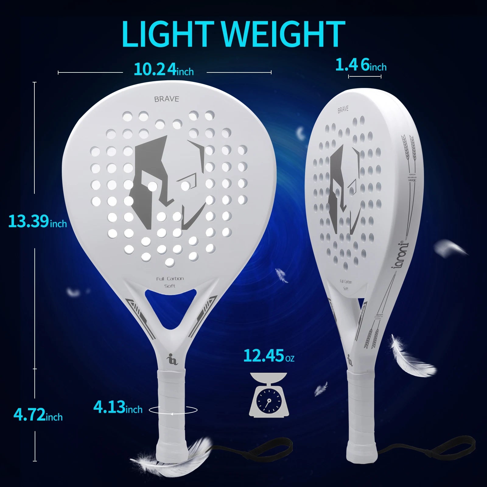 Padel Tennis Rackets,Paddle Tennis Racquets Carbon Fiber with EVA Memory Flex Foam Core,Paddle Racket Lightweight for Pop Tennis - Buy online at  Vibe In Cart.