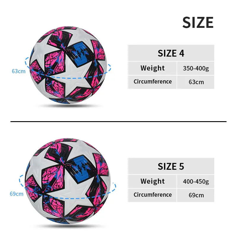 Standard Soccer Ball Professional Outdoors Sports Match Balls Training Seamless Football High Quality PU Material Size 5 Size 4 - Buy online at  Vibe In Cart.