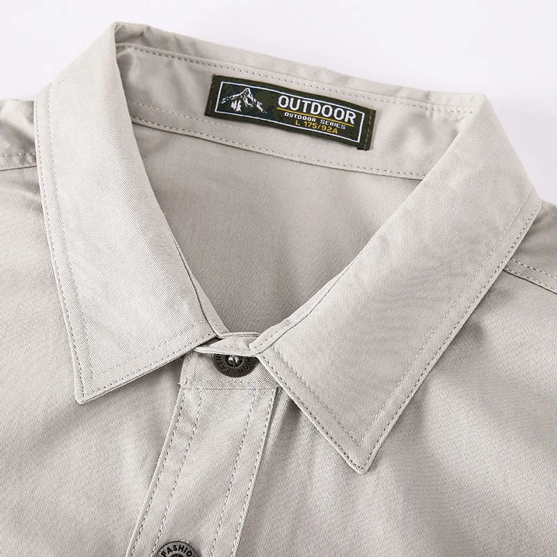 2024 Spring Cotton Cargo Shirt for Men Long Sleeve Multi-Pocket Shirts Outdoor Casual Colthing High Quality Militar Overshirt - Buy online at  Vibe In Cart.