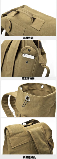Large Capacity Outdoor Bags Travel Hiking Climbing Tactical Backpack Bag Men Women Canvas Bucket Bag Shoulder Sports Bag - Buy online at  Vibe In Cart.
