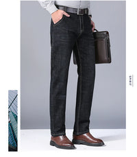 New Men Light Luxury Stretch Slim Fit Pants Comfortable Soft Business Fashion Straight Casual Denim Trousers Male Brand Clothing - Buy online at  Vibe In Cart.